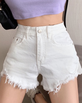 Korean style elasticity short jeans slim package hip shorts