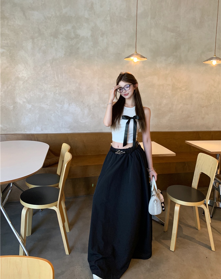 Summer loose mopping skirt slim skirt 2pcs set for women