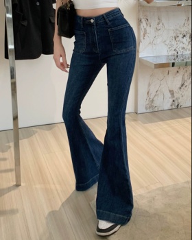 Korean style double pocket flare pants fashion jeans