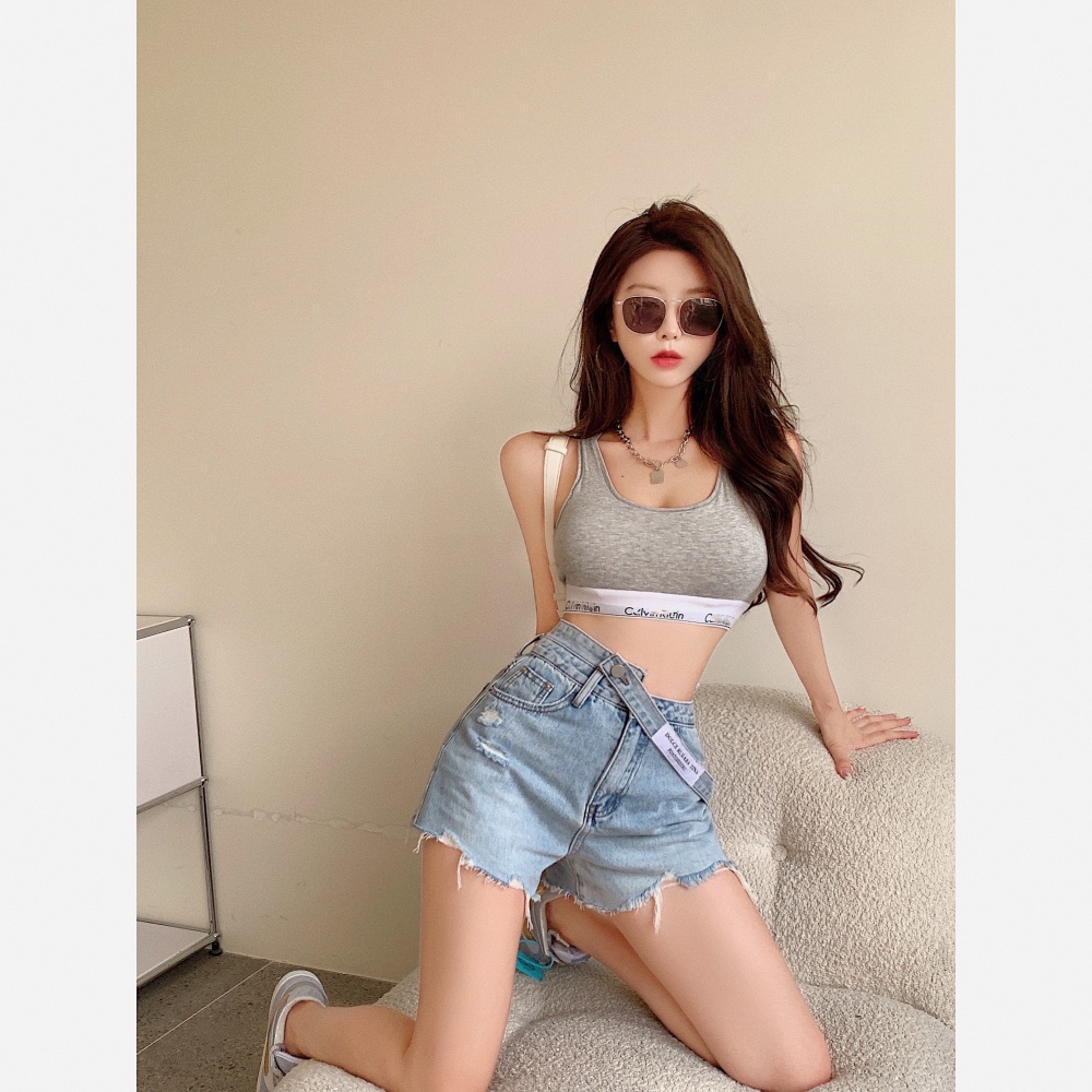 High waist burr jeans fashion shorts for women