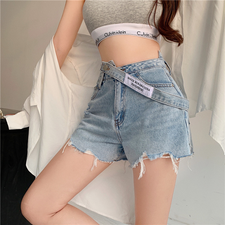 High waist burr jeans fashion shorts for women