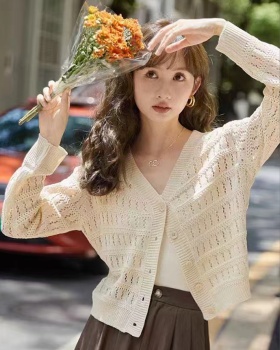 V-neck fashion tops thin Korean style shawl