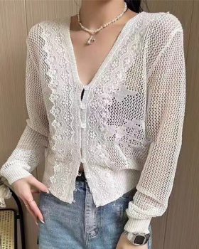 Fashion autumn and winter cardigan V-neck tops