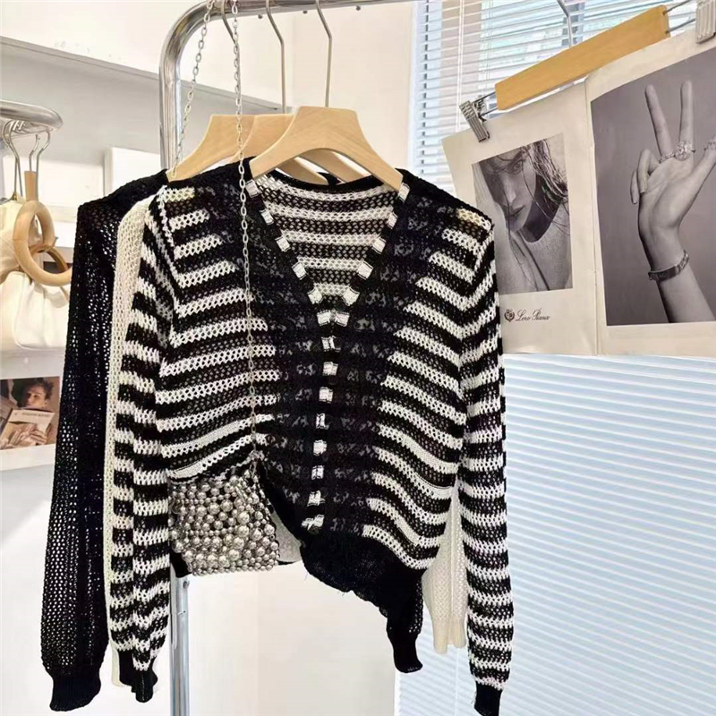 Fashion autumn and winter cardigan V-neck tops