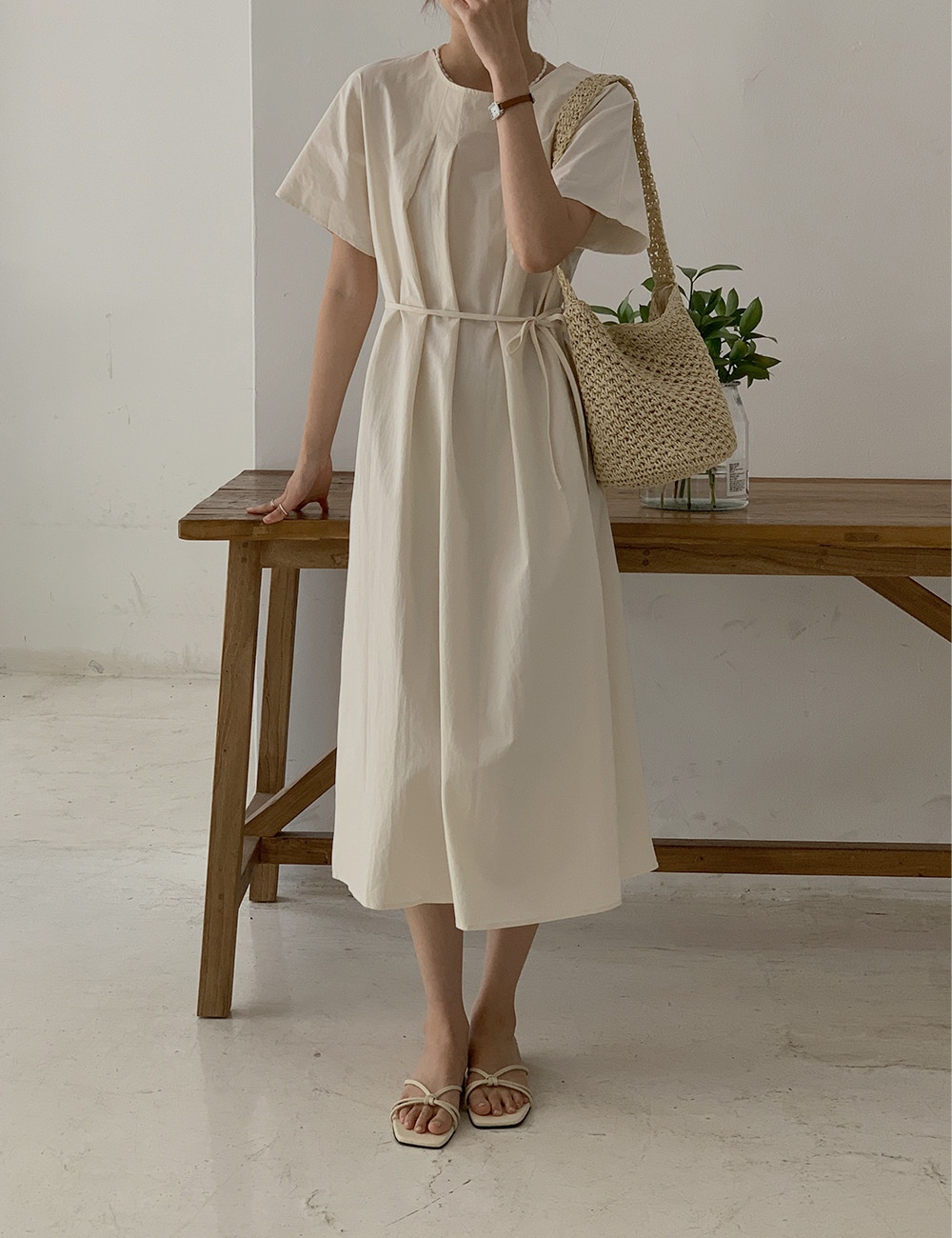 Folds France style frenum summer temperament dress