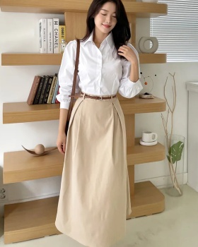 Long sleeve autumn shirt fashion Korean style dress