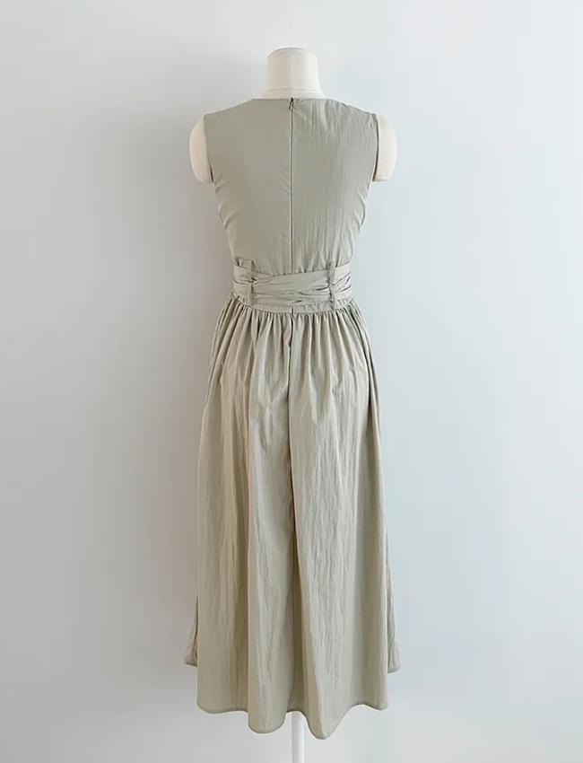 Summer vacation simple belt niche sleeveless sleeveless dress