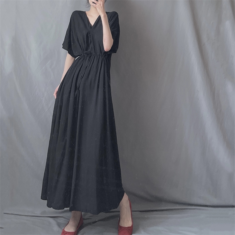 Wear lazy dress V-neck long dress for women