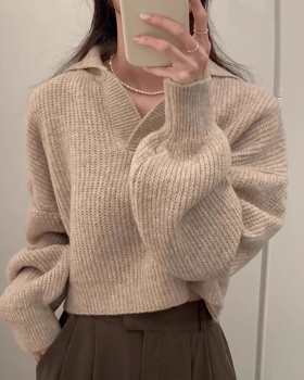 Loose long sleeve knitted Casual niche sweater for women