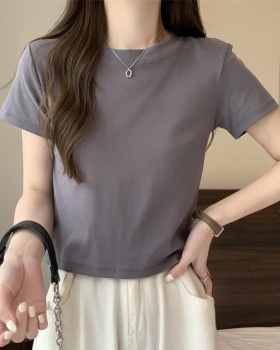 Simple summer tops pure T-shirt for women