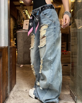 All-match retro jeans spicegirl long pants for women