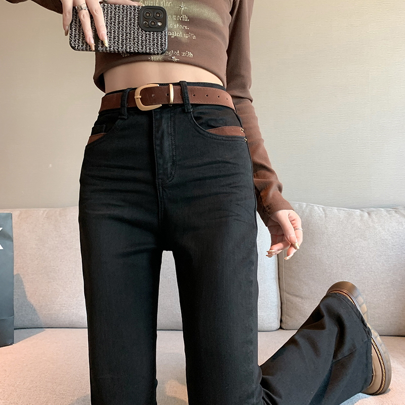 Micro speaker autumn pants lengthen jeans for women