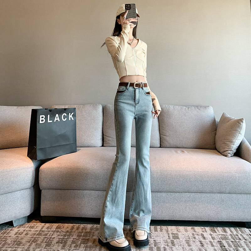 Micro speaker autumn pants lengthen jeans for women