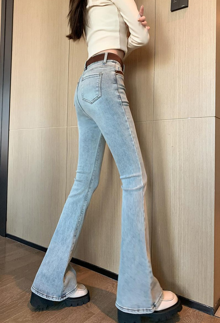 Micro speaker autumn pants lengthen jeans for women