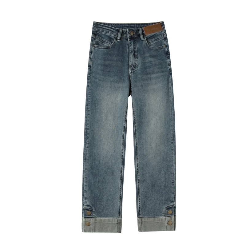 Retro straight pants slim all-match jeans