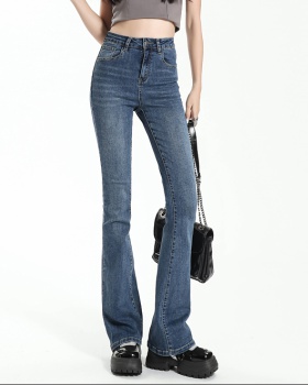 Lengthen micro speaker pants high waist jeans for women