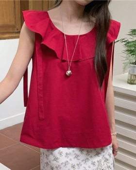 Korean style pure vest France style small shirt