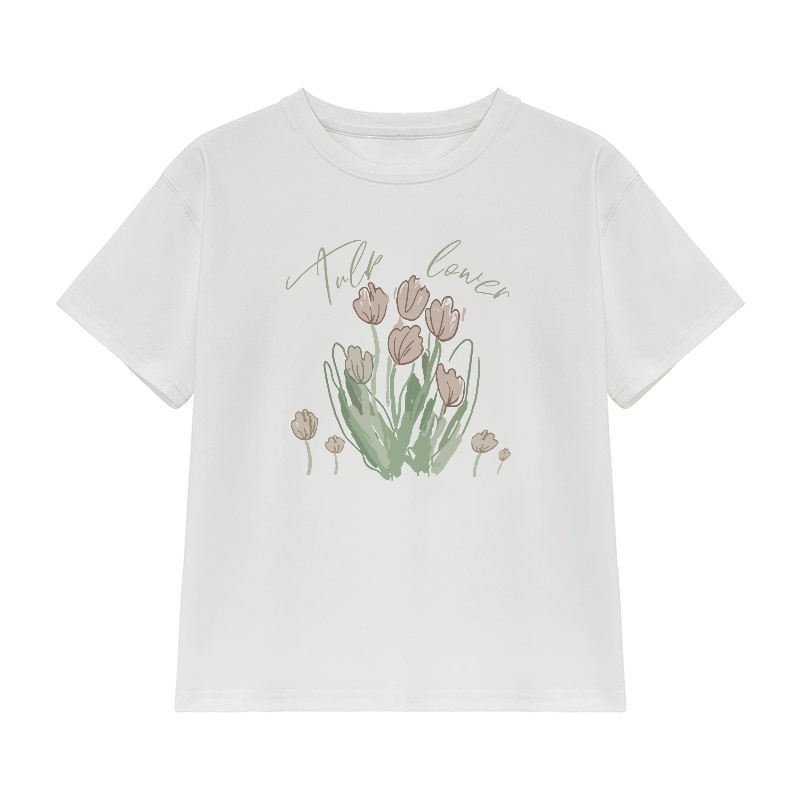 Printing tops summer T-shirt for women