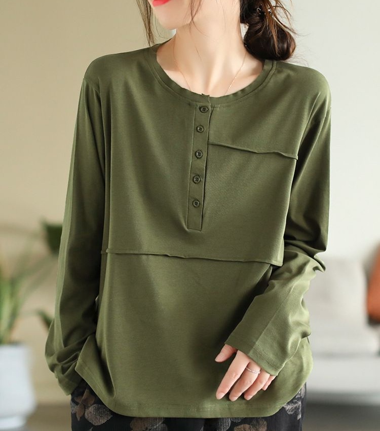 Long sleeve Casual T-shirt autumn bottoming shirt for women