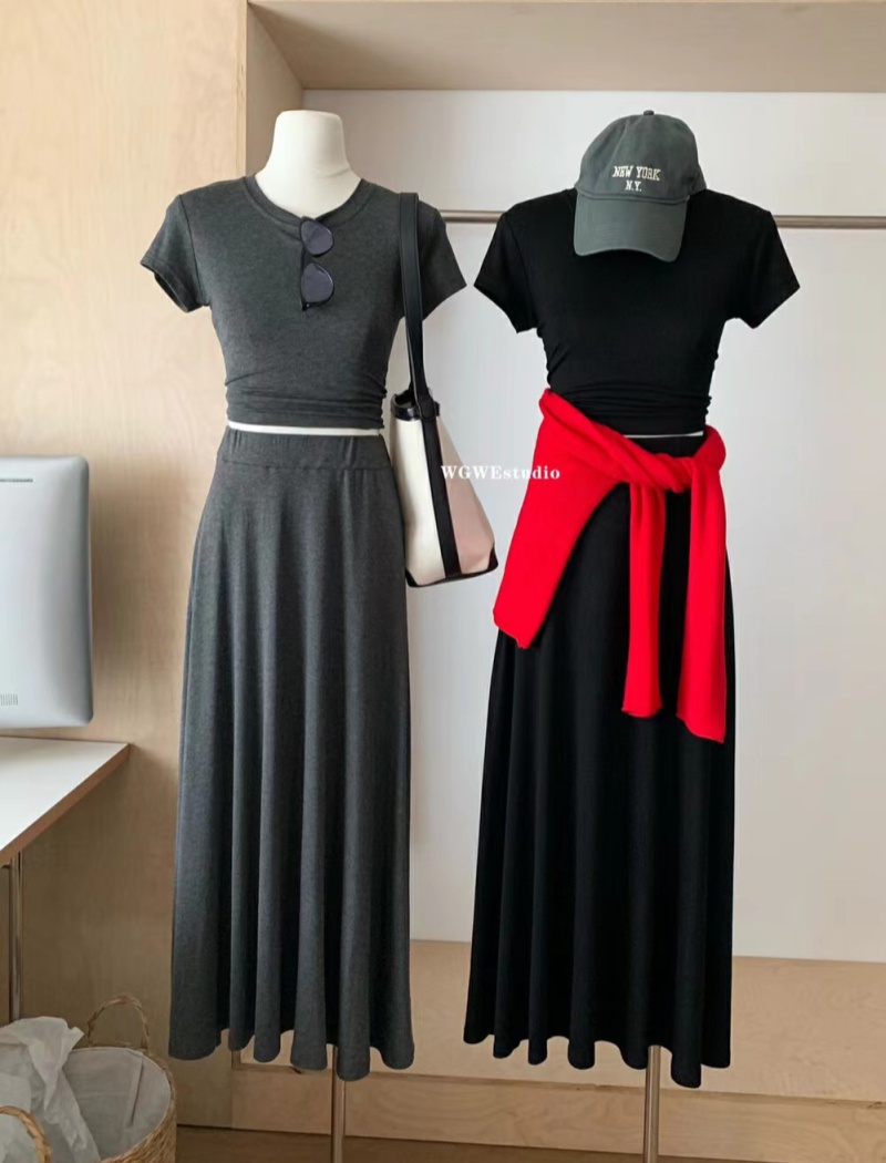 Summer long skirt 2pcs set