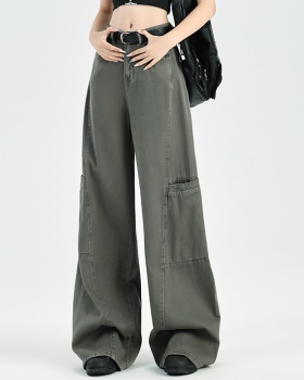 Lengthen wide leg pants American style long pants