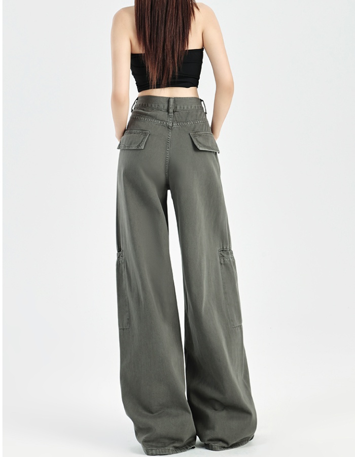 Lengthen wide leg pants American style long pants