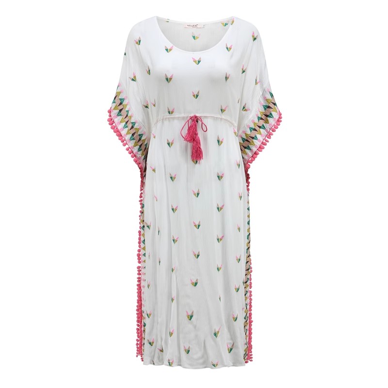 Bohemian style embroidery tassels decoration dress