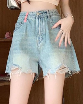 Wide leg A-line loose shorts soft fabrics short jeans