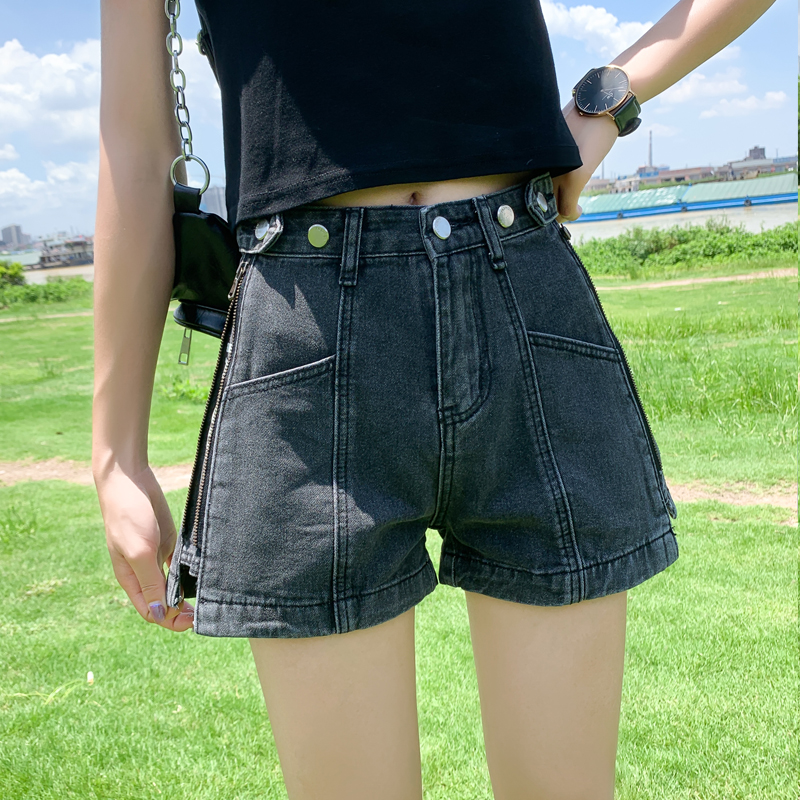 Wide leg summer slim short jeans high waist loose shorts