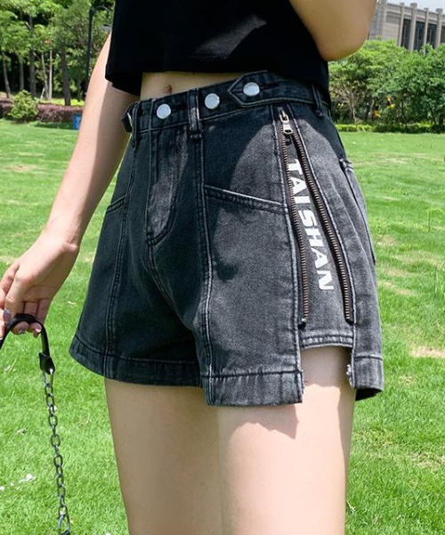 Wide leg summer slim short jeans high waist loose shorts