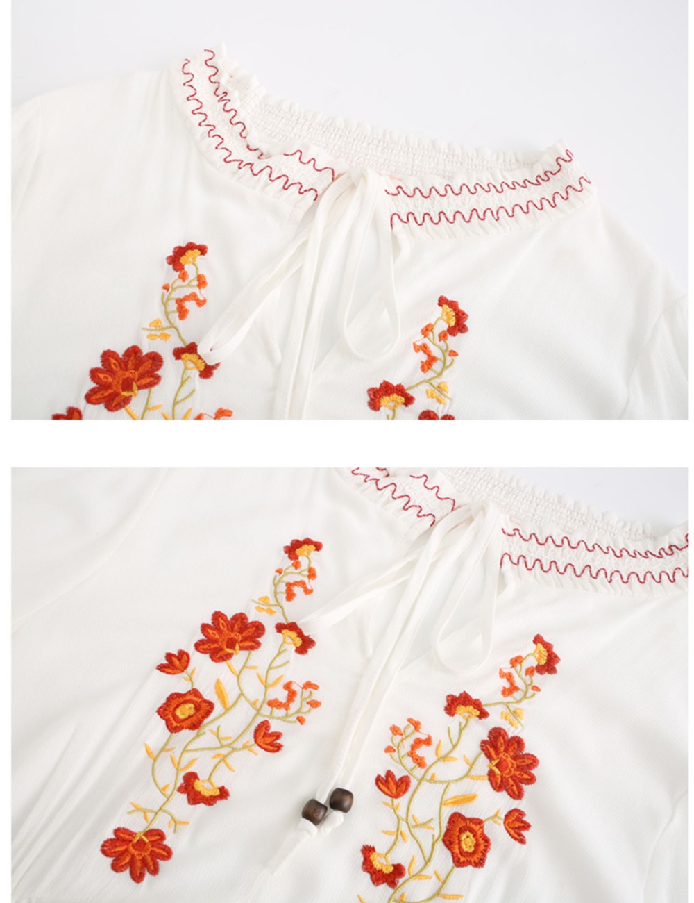 Embroidery Bohemian style vacation dress