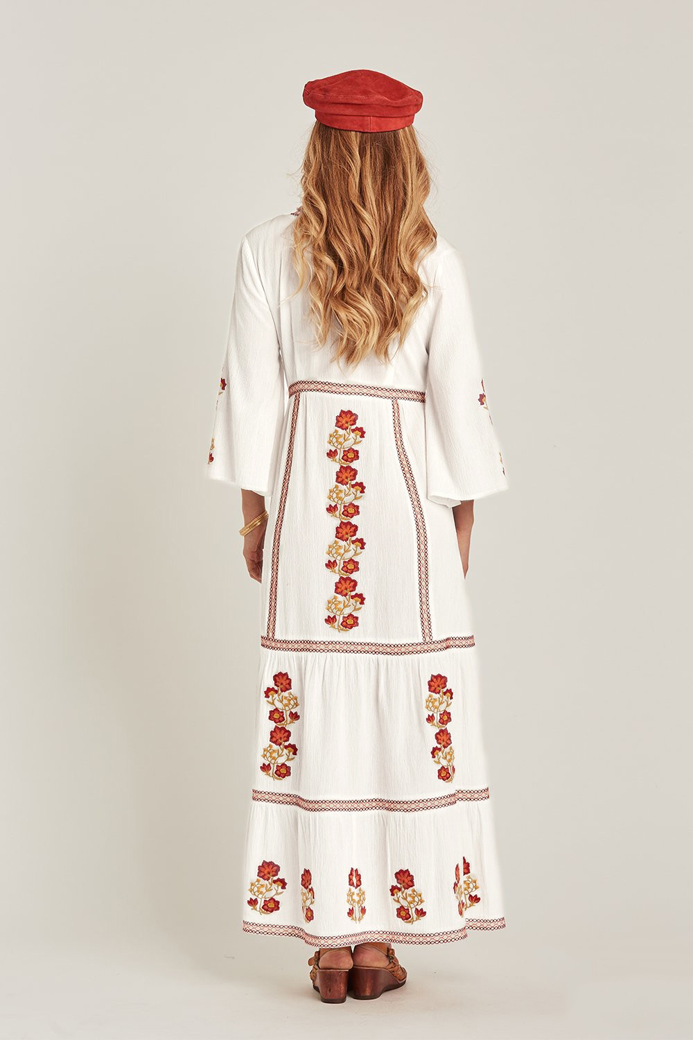 Embroidery Bohemian style vacation dress