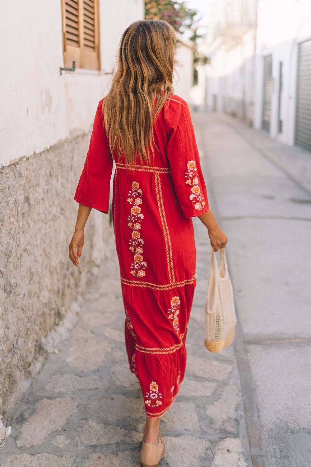 Embroidery Bohemian style vacation dress