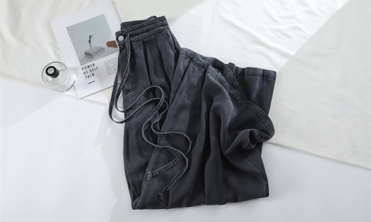 Loose all-match jeans wide leg thin flare pants for women