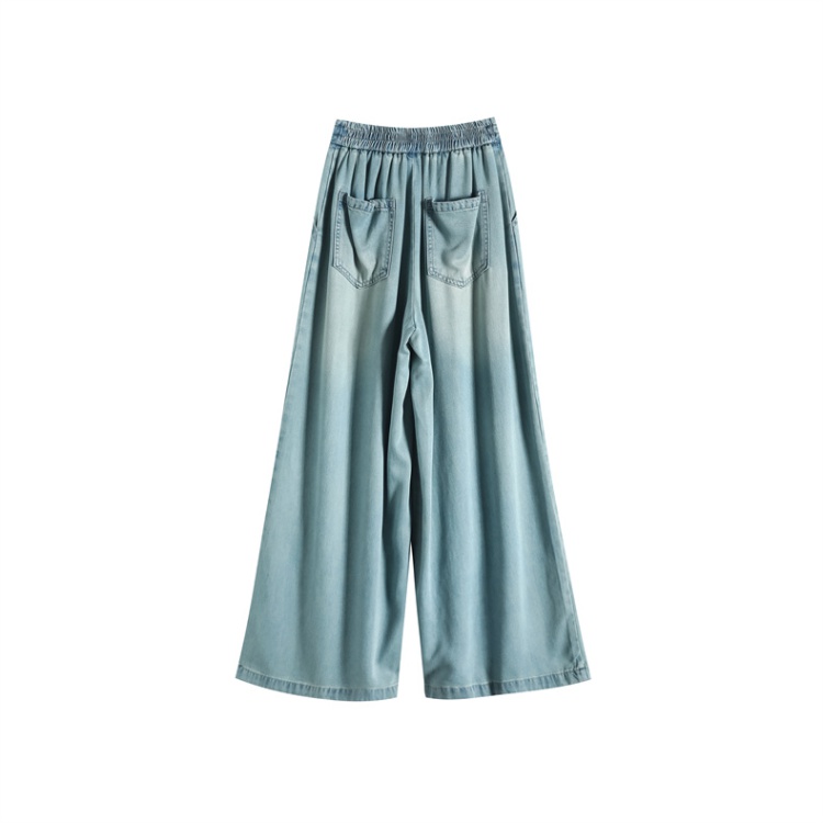 Loose all-match jeans wide leg thin flare pants for women