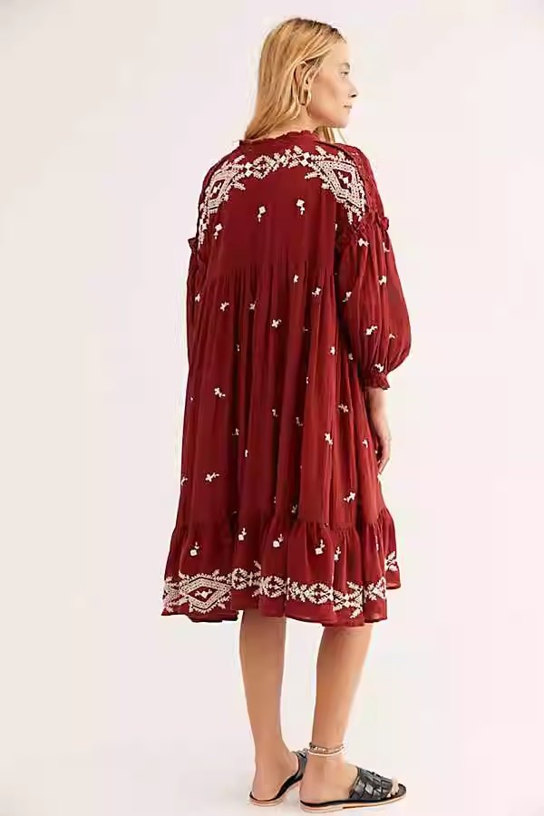 Refinement whole body romantic embroidery doll dress