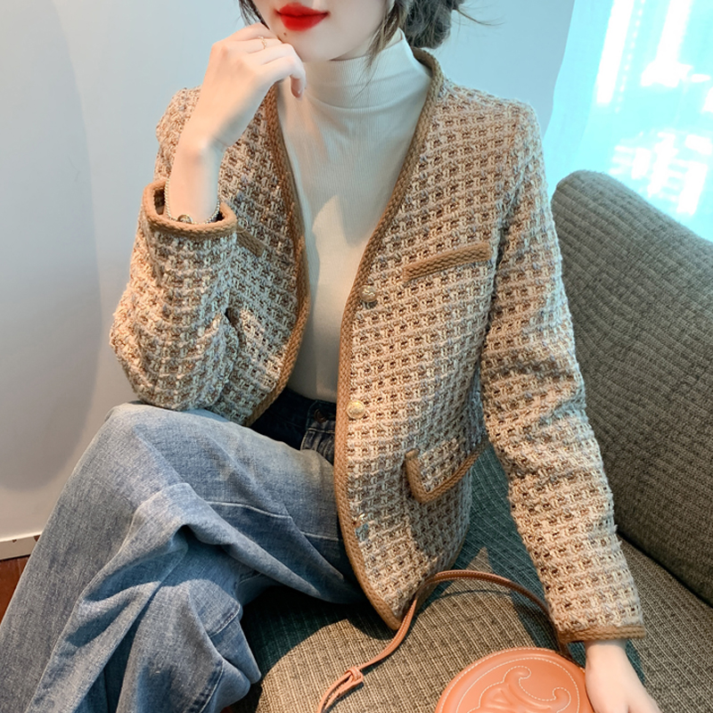 Unique chanelstyle coat temperament cardigan for women