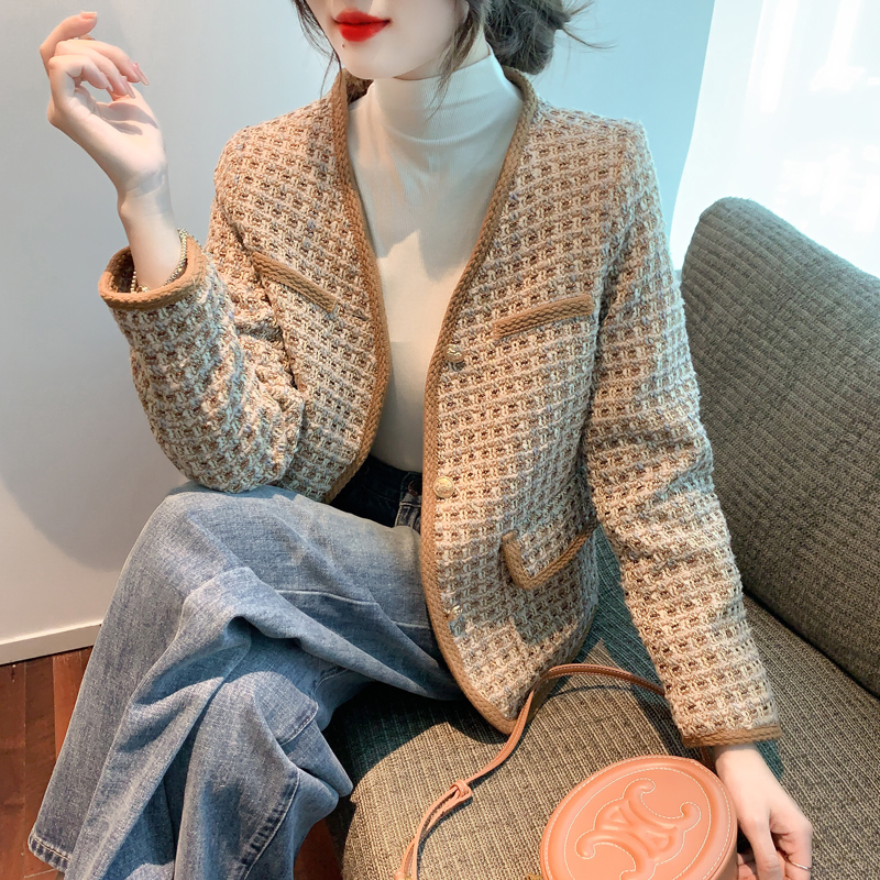 Unique chanelstyle coat temperament cardigan for women