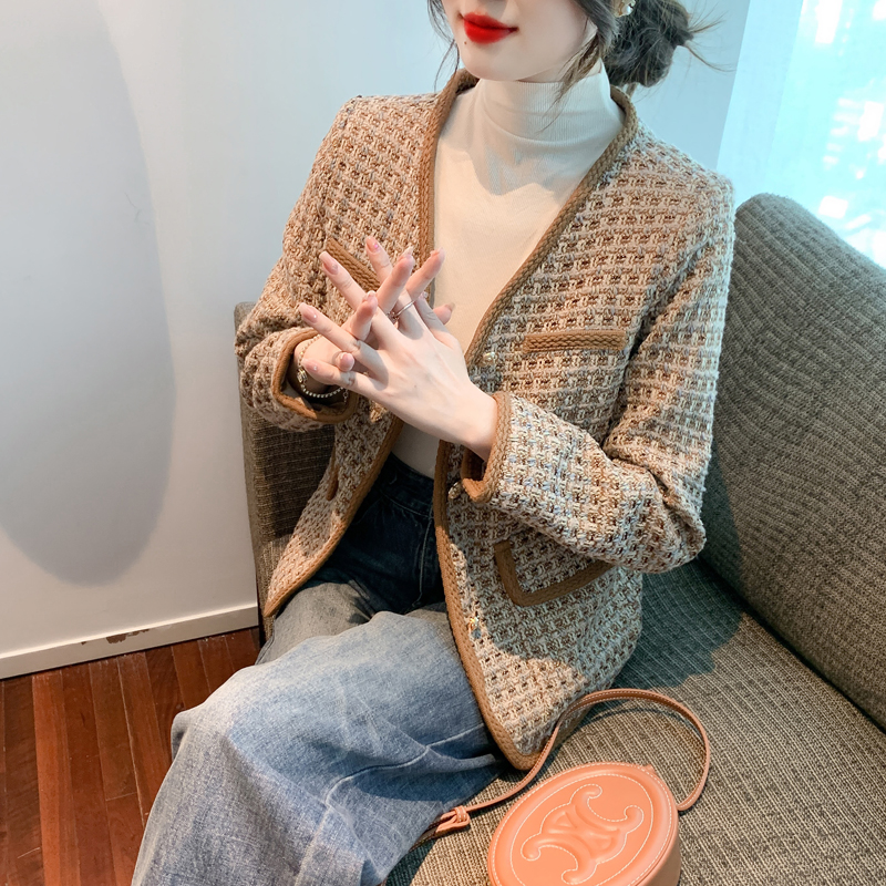 Unique chanelstyle coat temperament cardigan for women