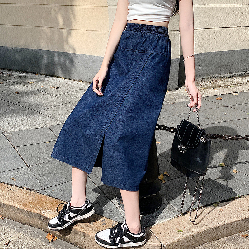 Long autumn skirt small fellow denim skirt for women