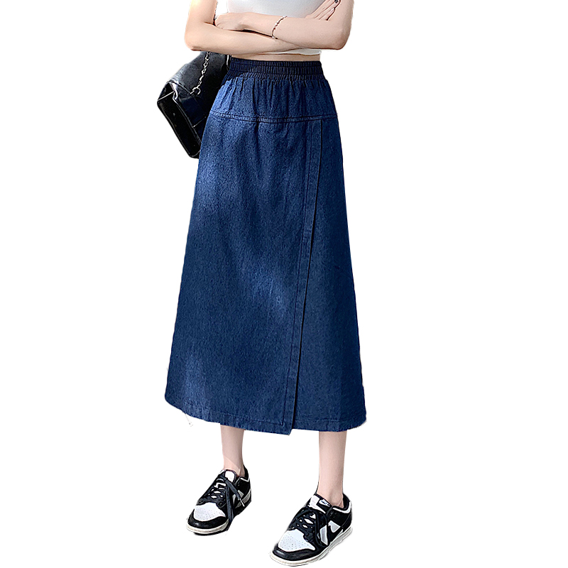 Long autumn skirt small fellow denim skirt for women