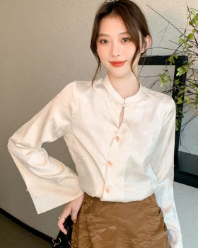 Autumn Chinese style small shirt chiffon cheongsam