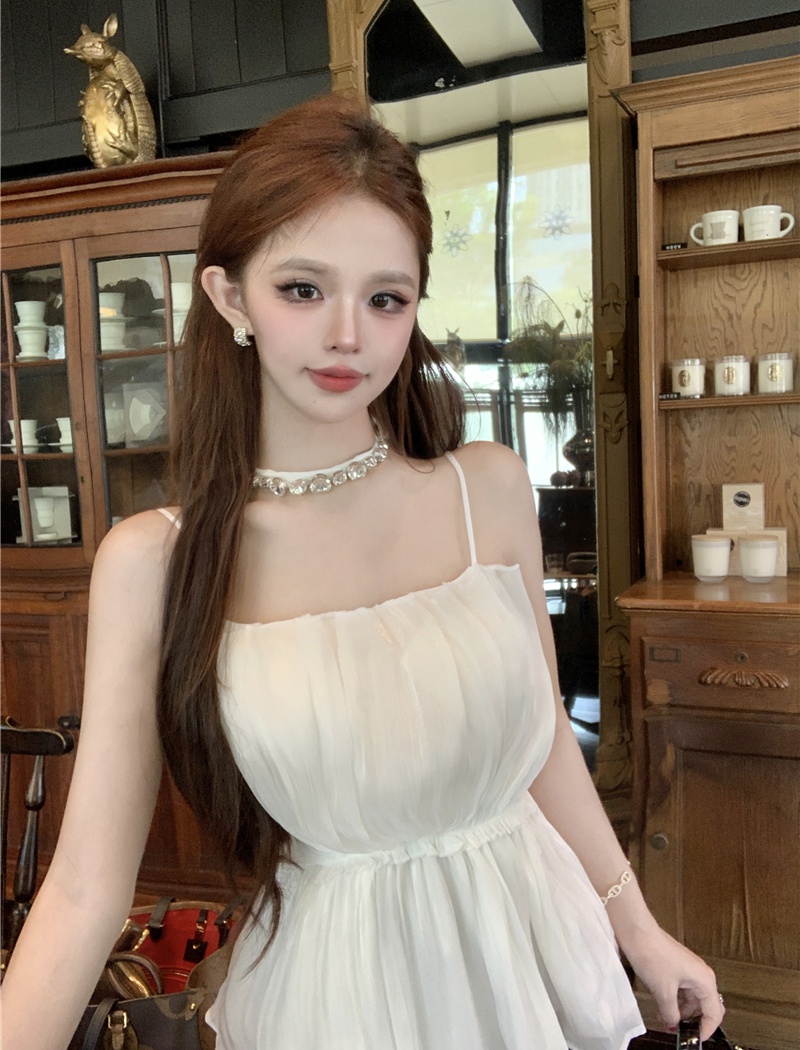 Sweet rhinestone vest summer slim doll shirt for women