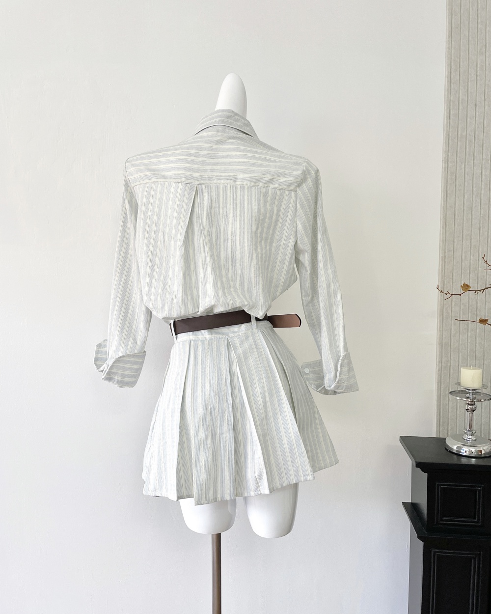 Stripe dress long sleeve shirt