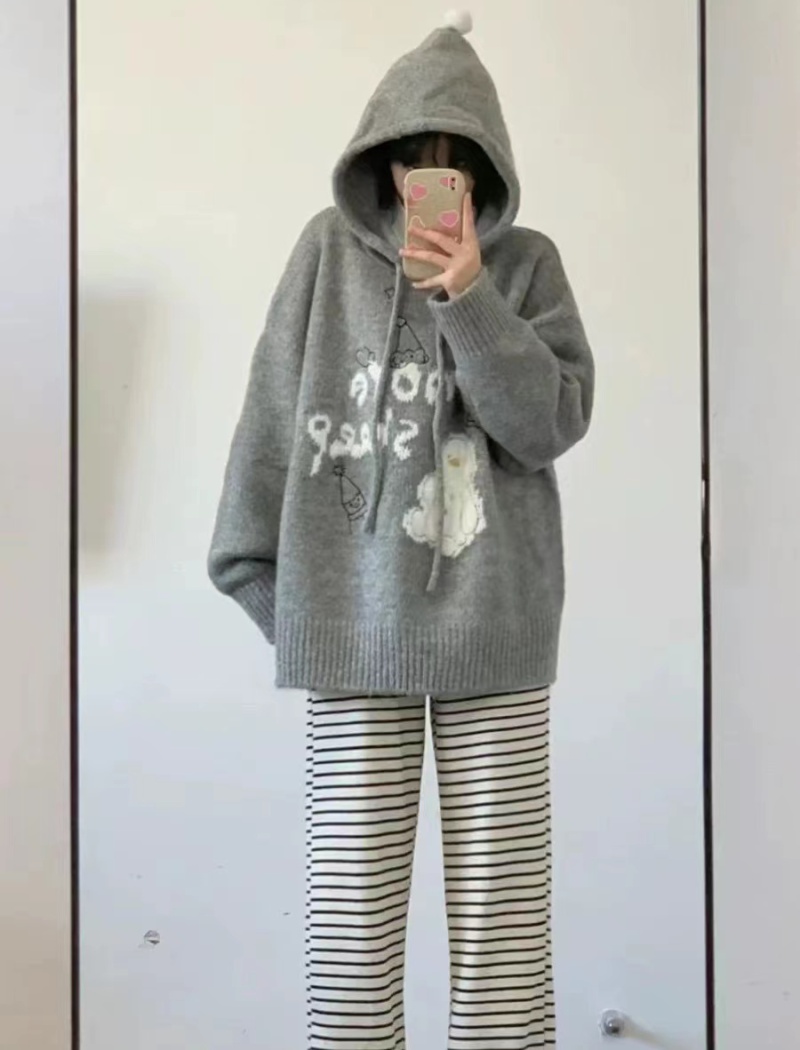 Autumn and winter lazy Korean style sweater for women