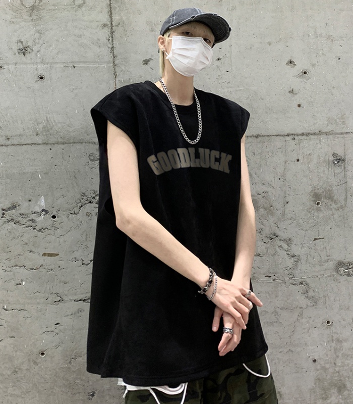 Thin ice silk vest sleeveless summer T-shirt for men