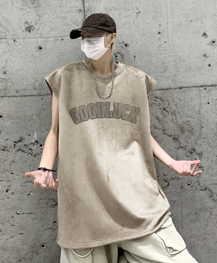 Thin ice silk vest sleeveless summer T-shirt for men