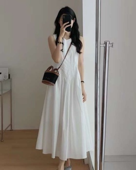 Commuting France style dress A-line long dress for women