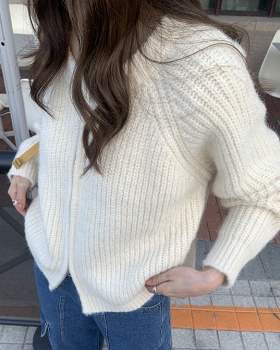 Autumn Korean style knitted sweater simple lazy coat