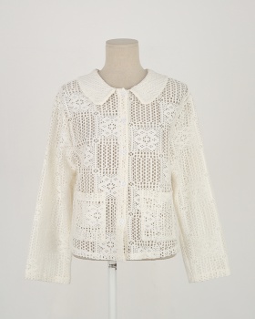 Korean style lazy tops single-breasted cardigan